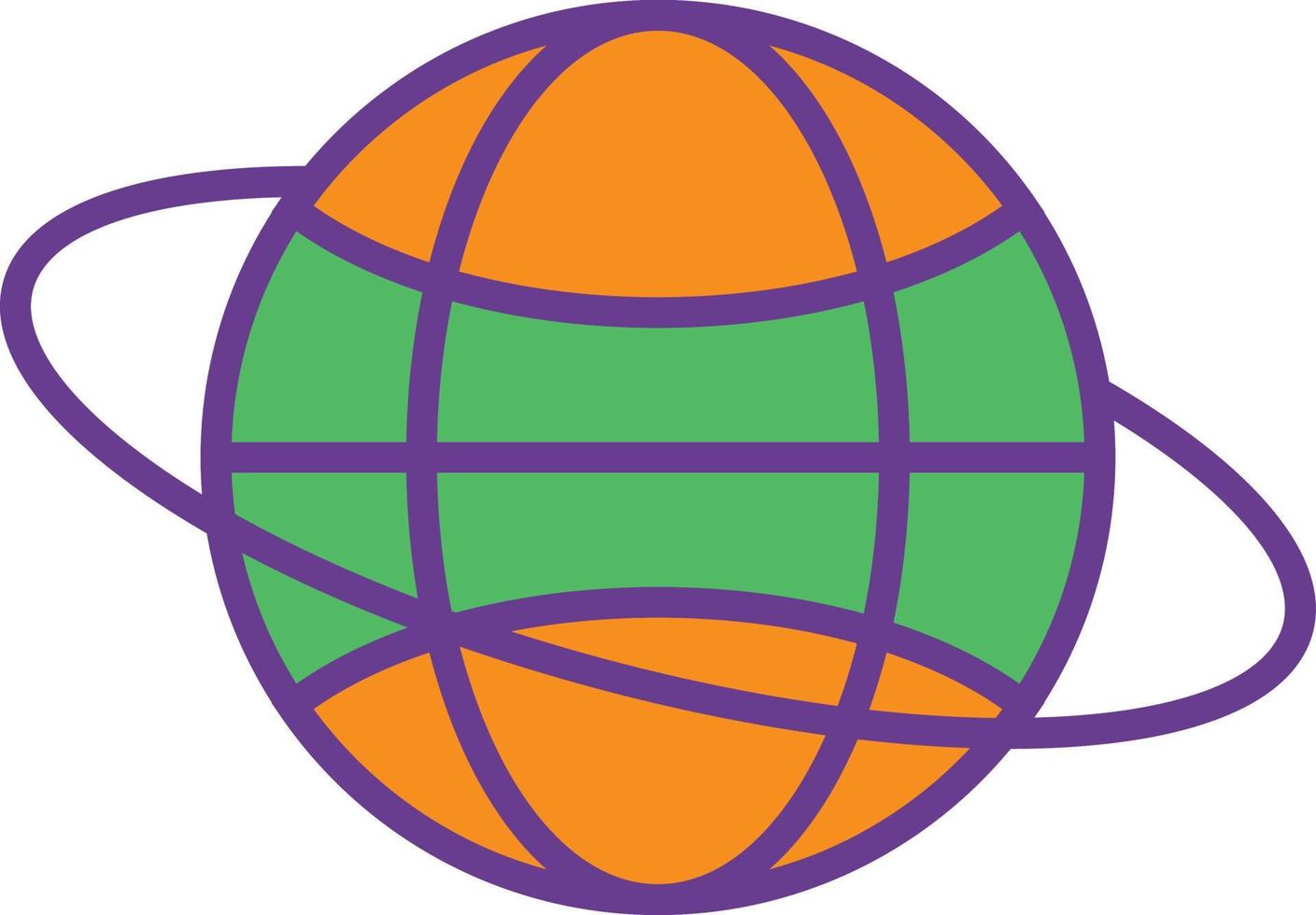 World Wide Line Filled Two Color vector