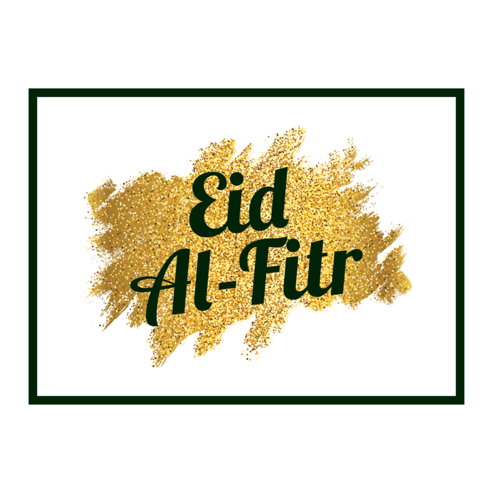 schöner eid al-fitr schwarzer texteffekt auf goldenem hintergrund, muslimisches festival eid al-fitr schöner texteffekt, eid al-fitr, golden, schwarz, mond. png