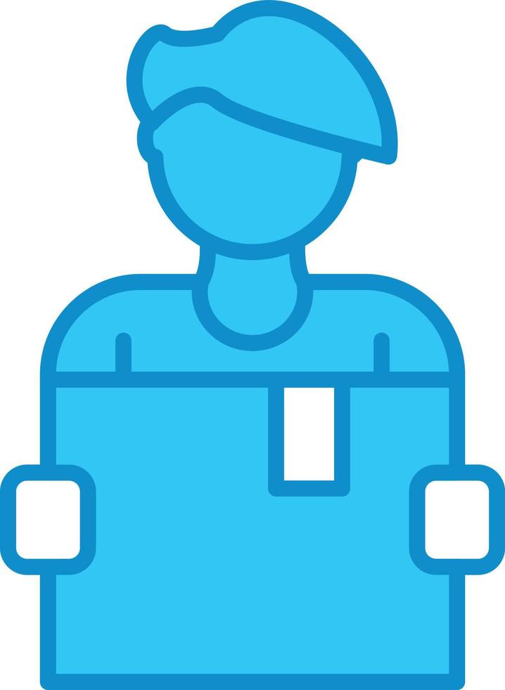 Courier Line Filled Blue vector