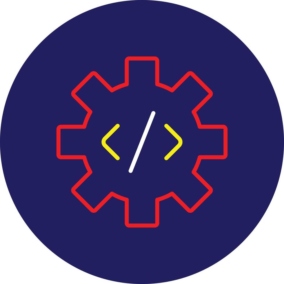 Programming Line Multicolor vector