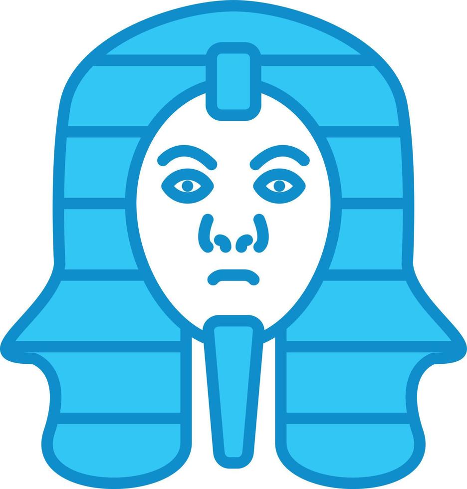 Pharaoh Line Filled Blue vector