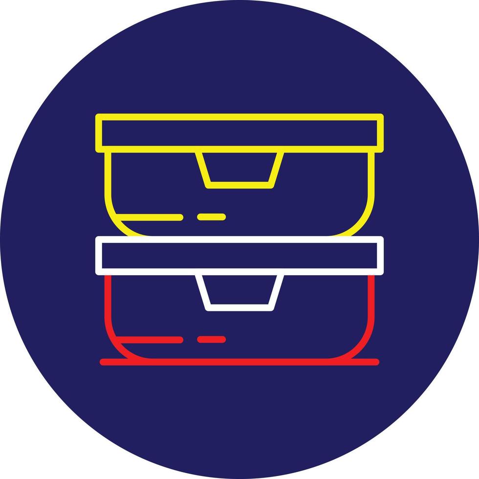 Food Delivery Box Line Multicolor vector