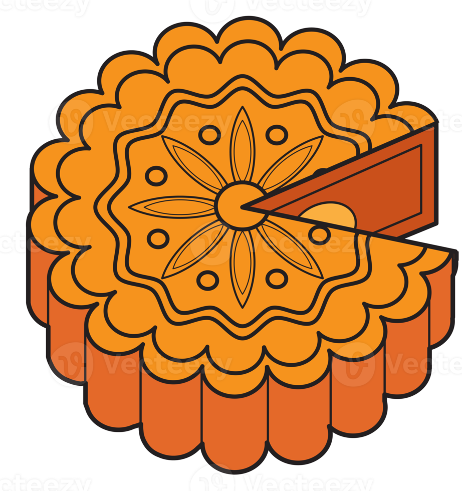 Mooncake, cartoon illustration png