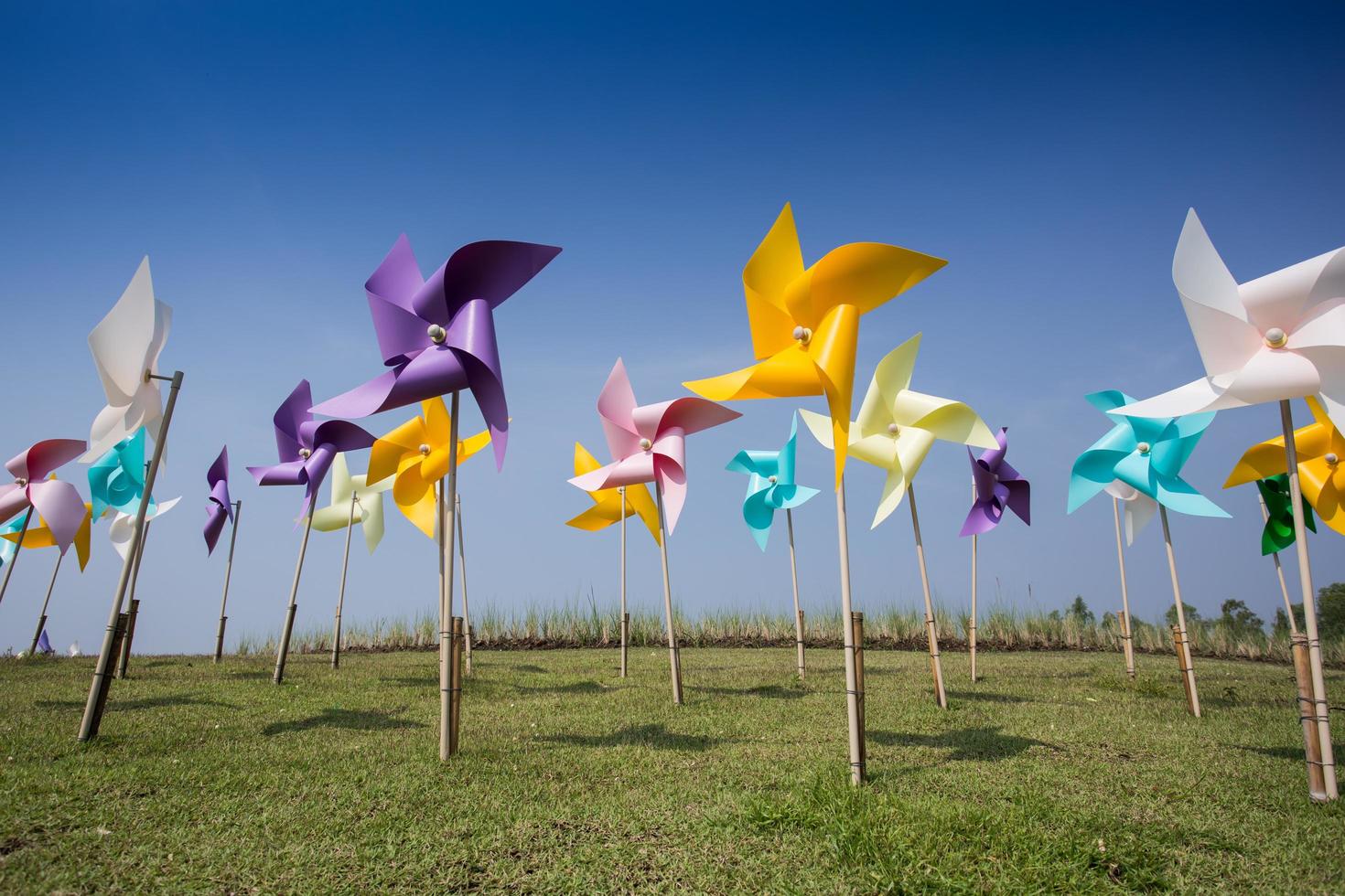 concepto de molino de viento de juguete foto