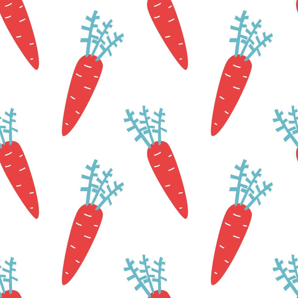 Summer seamless pattern with carrots vector