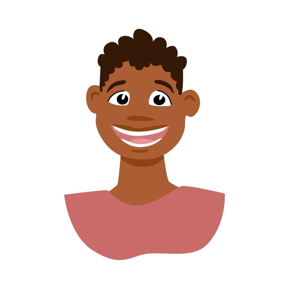 Boy with happy facial expression vector