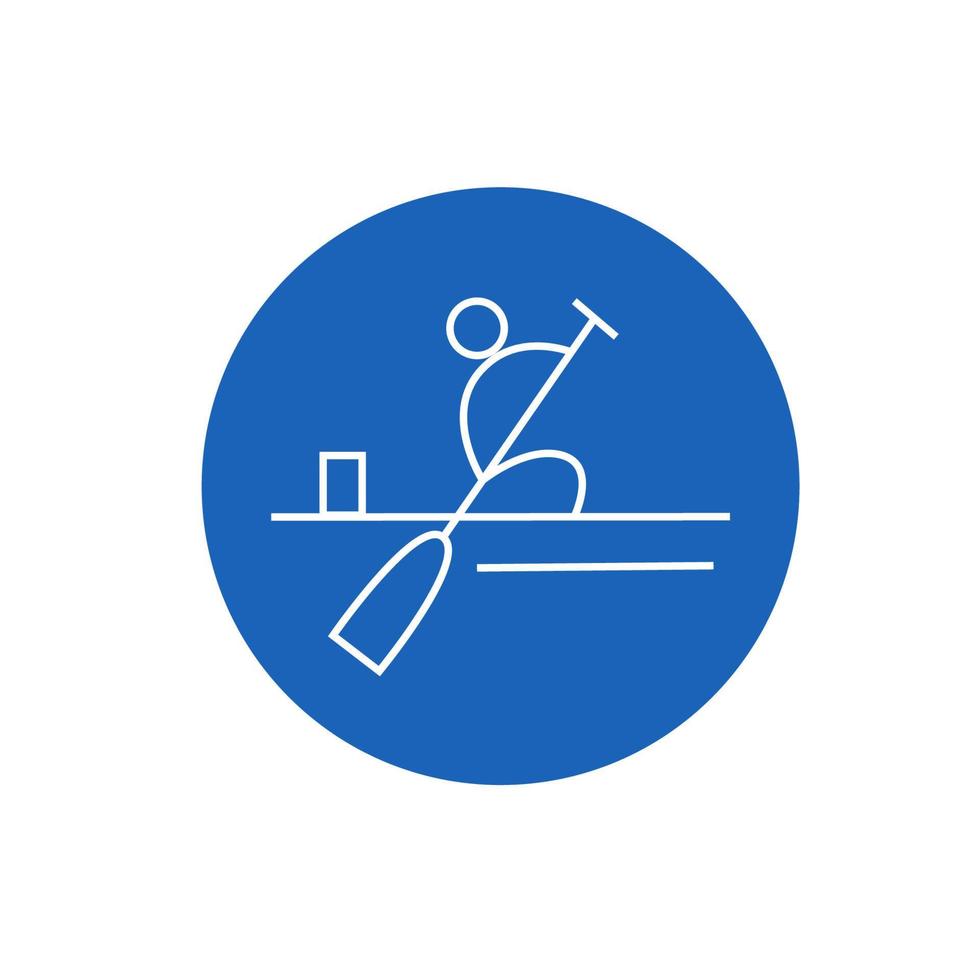 Canoe sprint sport icon vector