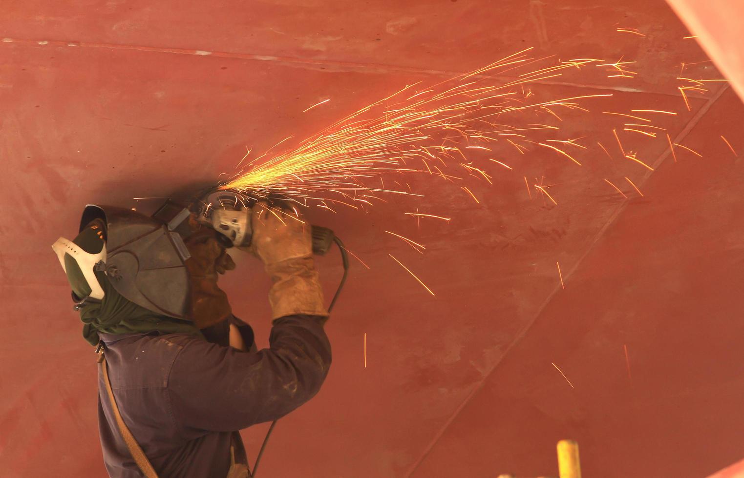 Welder in a factory photo