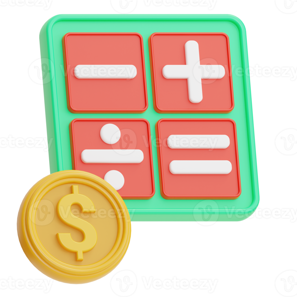 calculator illustration 3d png
