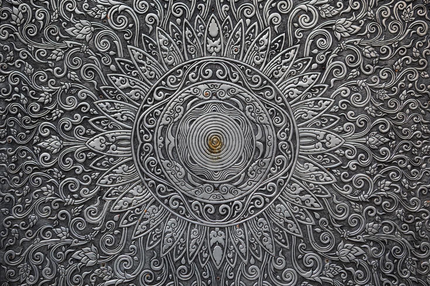 silver wall ,Thai traditional photo