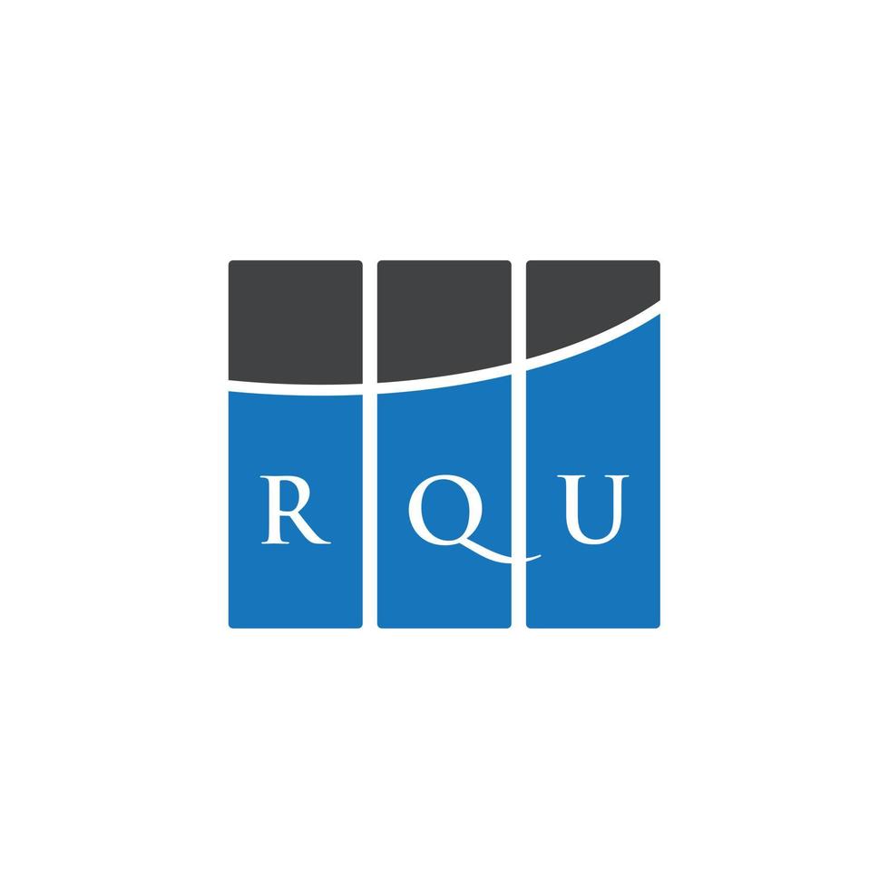 diseño de logotipo de letra rqu sobre fondo blanco. concepto de logotipo de letra de iniciales creativas rqu. diseño de letra rqu. vector