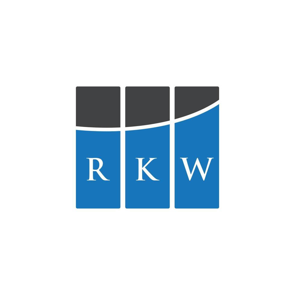 diseño de logotipo de letra rkw sobre fondo blanco. concepto de logotipo de letra de iniciales creativas rkw. diseño de letras rkw. vector