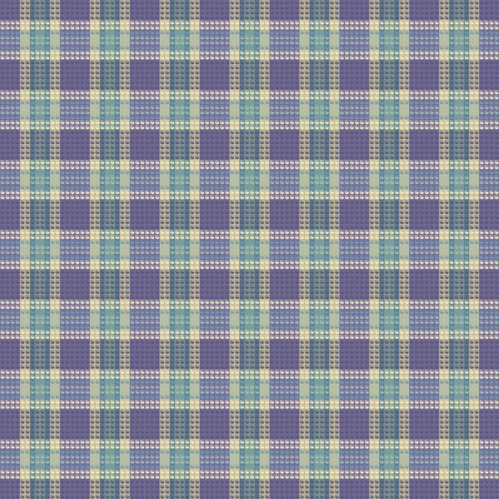 Tartan plaid pattern with texture and retro color. vector