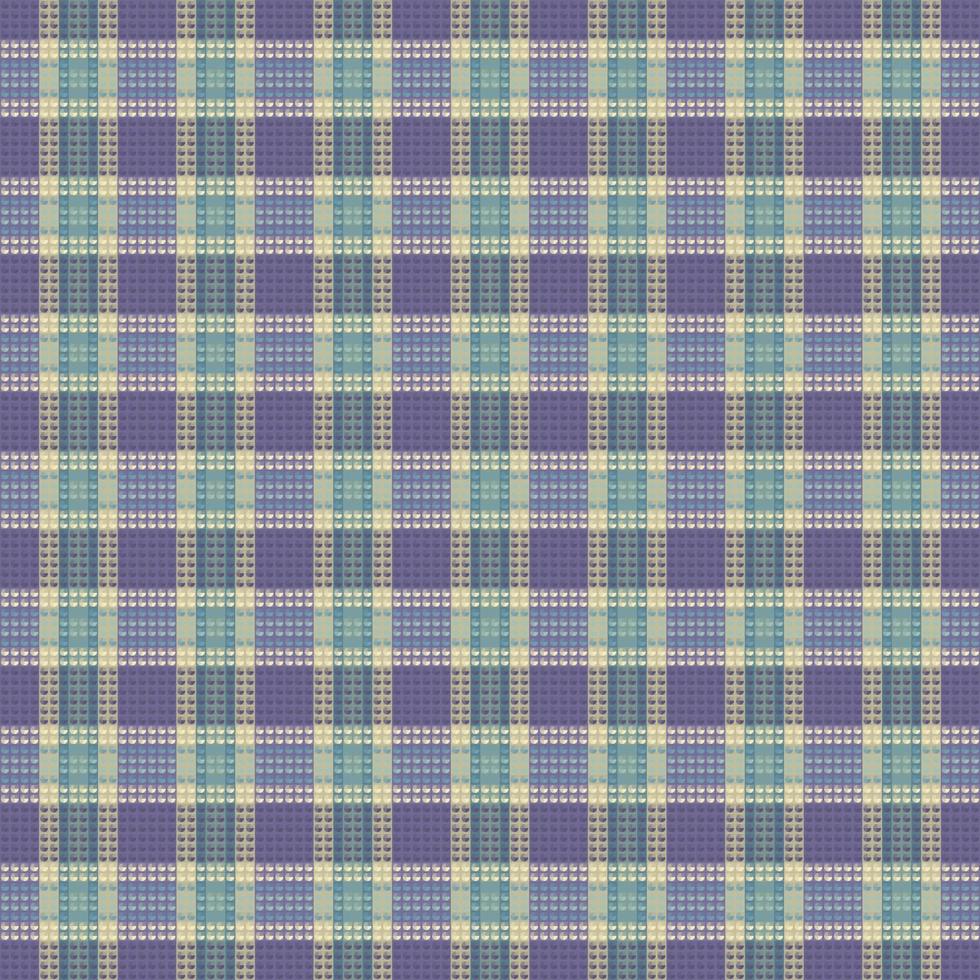 Tartan plaid pattern with texture and retro color. vector