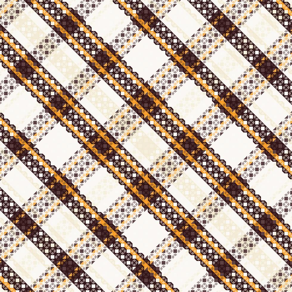 Tartan plaid pattern with texture and coffee color. vector