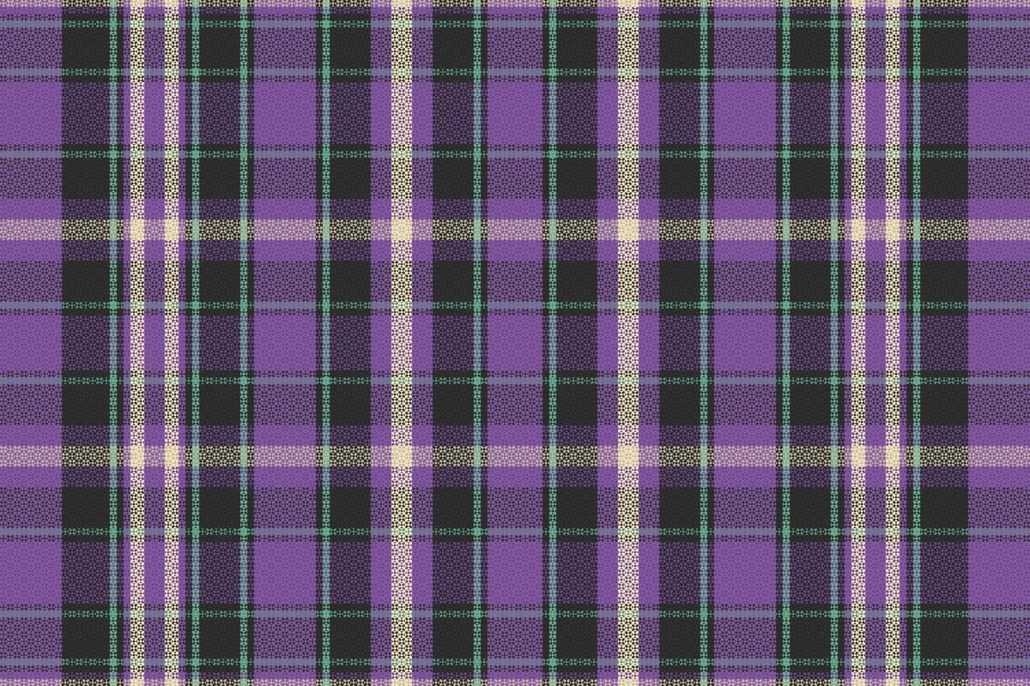 Tartan plaid pattern with texture and retro color. vector