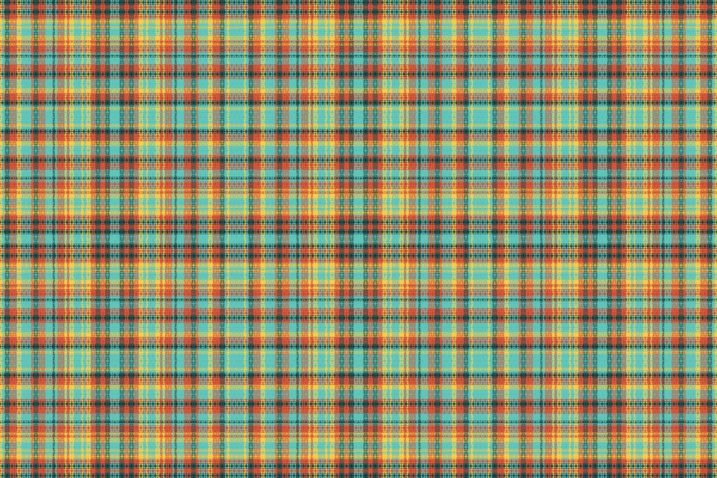 Tartan plaid pattern with texture and retro color. vector