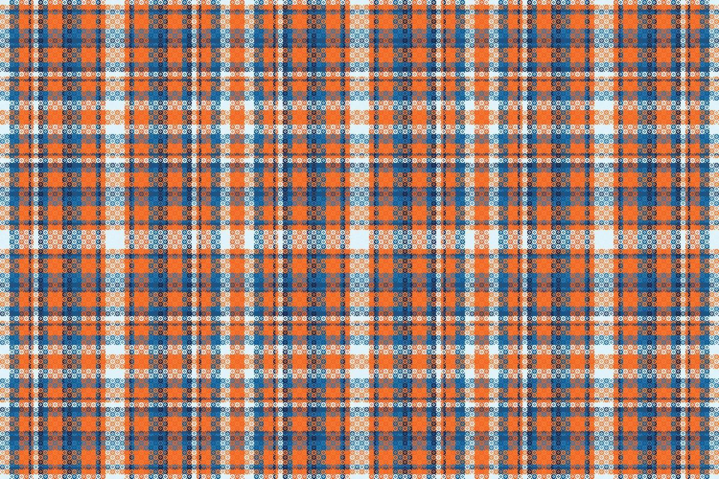 Tartan plaid pattern with texture and retro color. vector