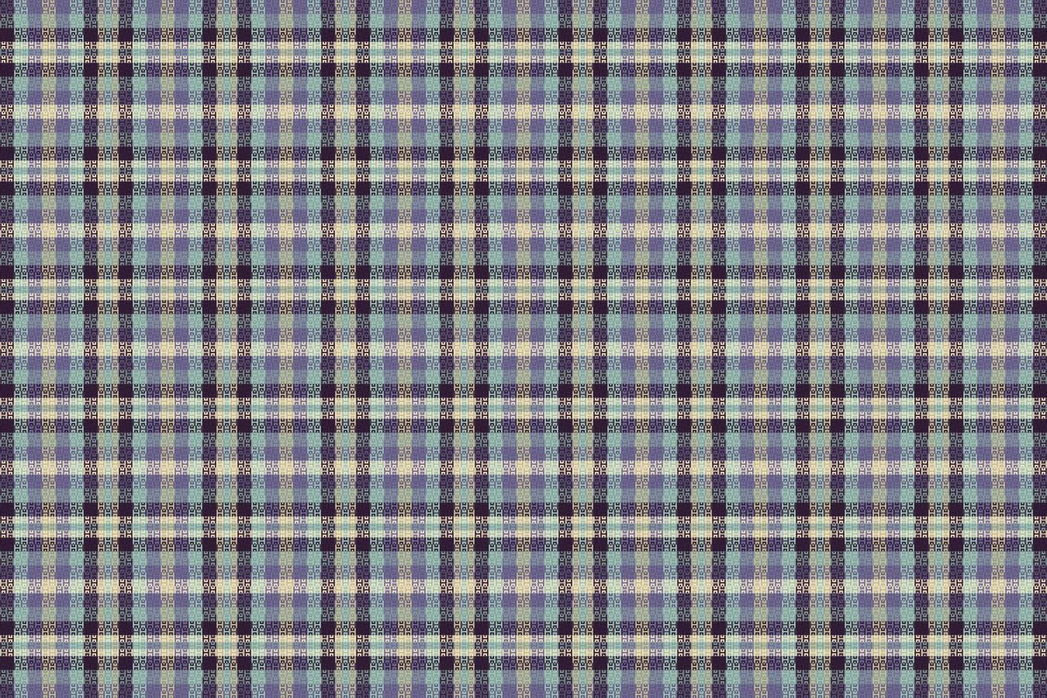 Tartan plaid pattern with texture and retro color. vector