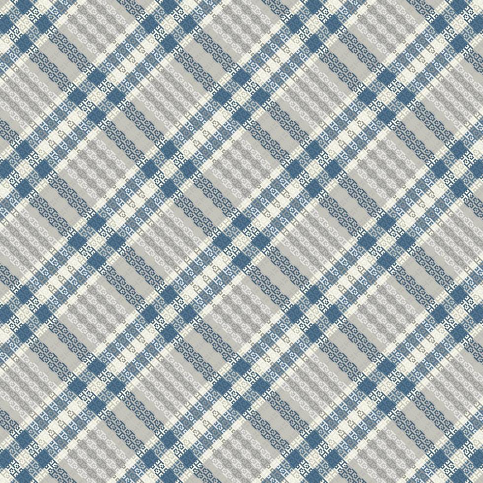 Tartan plaid pattern with texture and retro color. vector