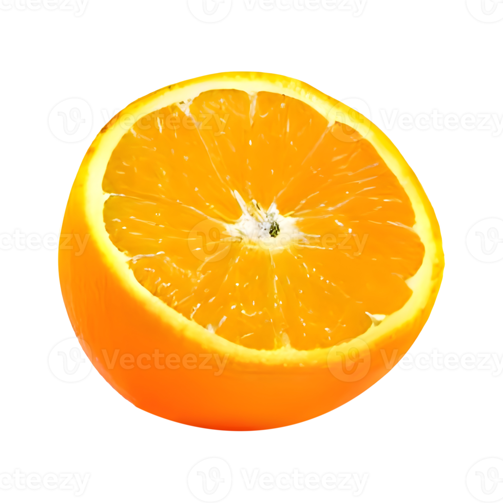 half cut orange. Orange slice. healthy food. clipping path png