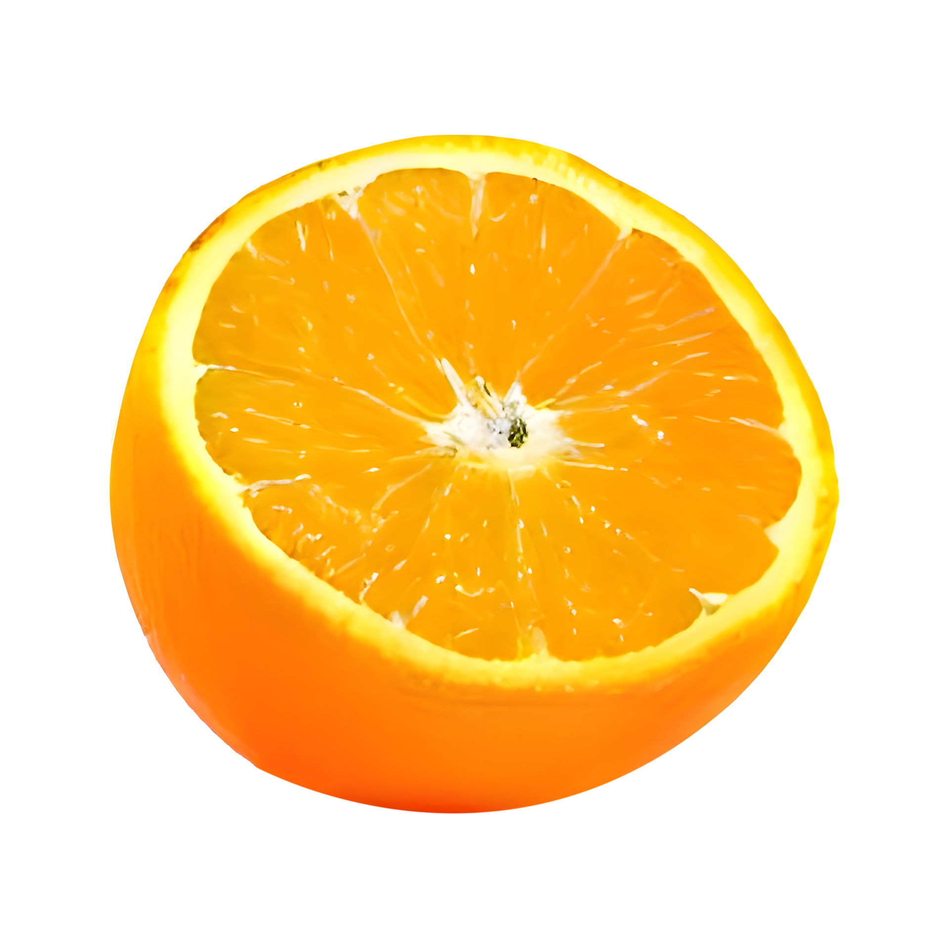 half cut orange. Orange slice. healthy food. clipping path 9588762 PNG