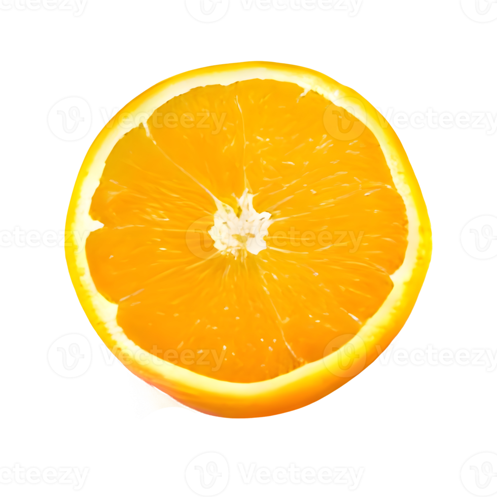 half cut orange. Orange slice. healthy food. clipping path png