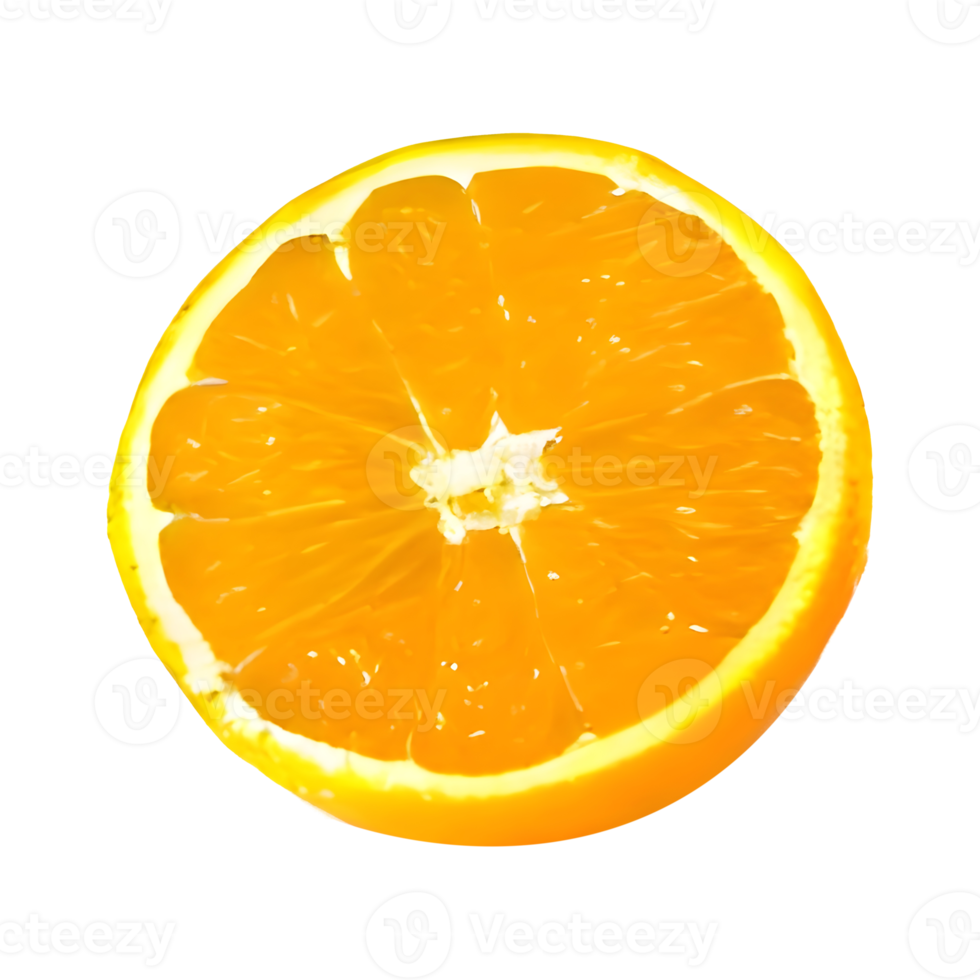 half cut orange. Orange slice. healthy food. clipping path png