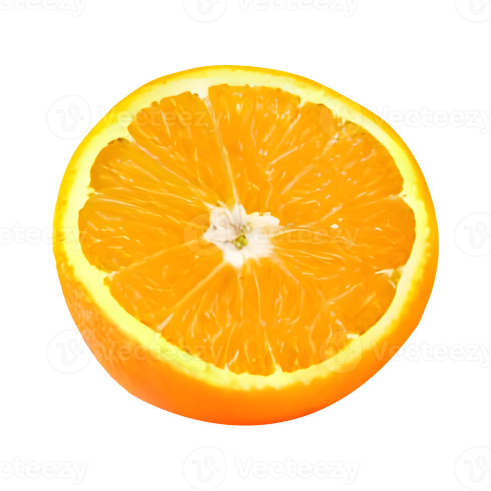 half cut orange. Orange slice. healthy food. clipping path png