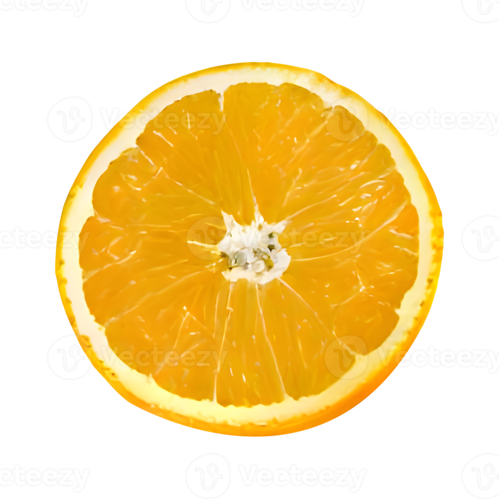 half cut orange. Orange slice. healthy food. clipping path png