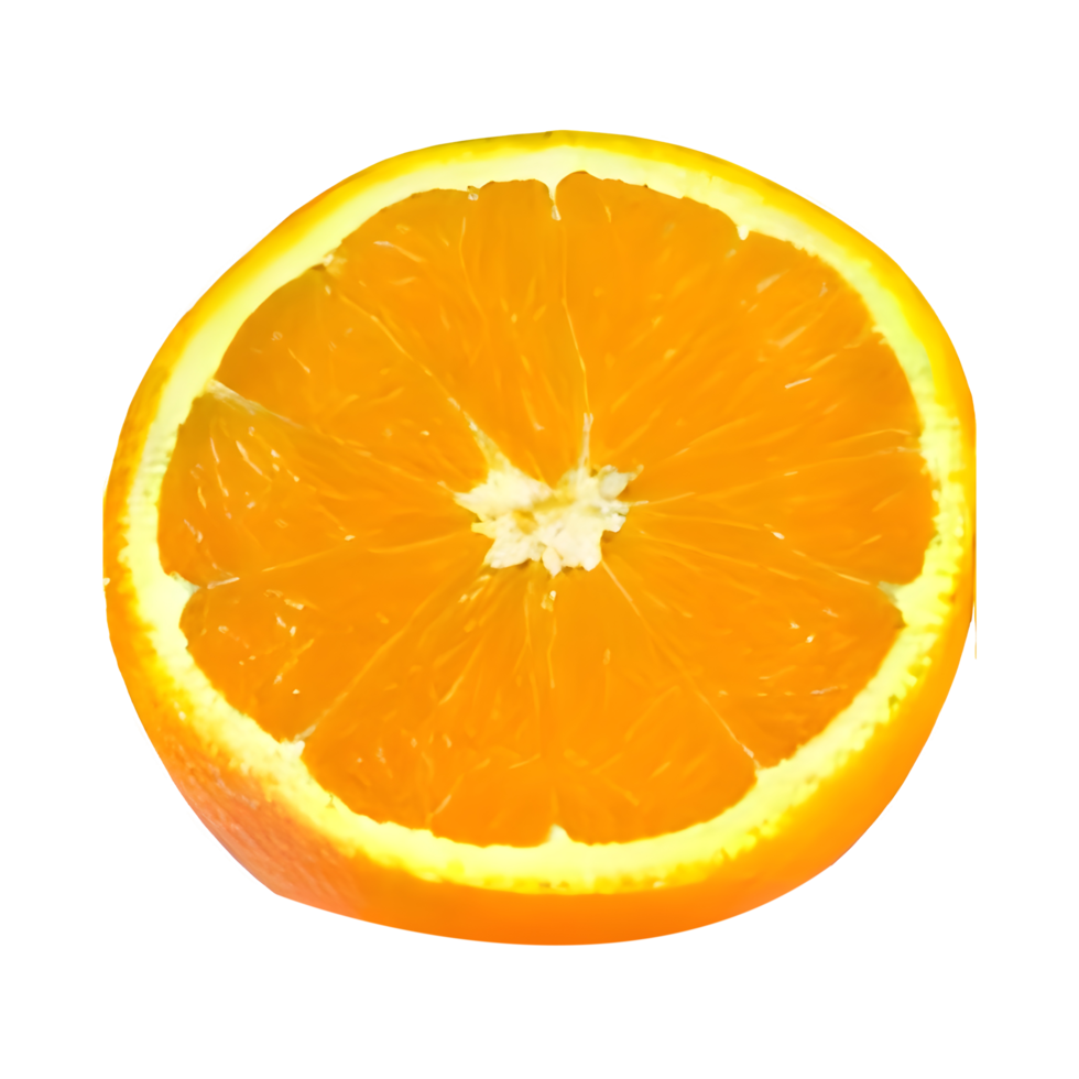 half cut orange. Orange slice. healthy food. clipping path png