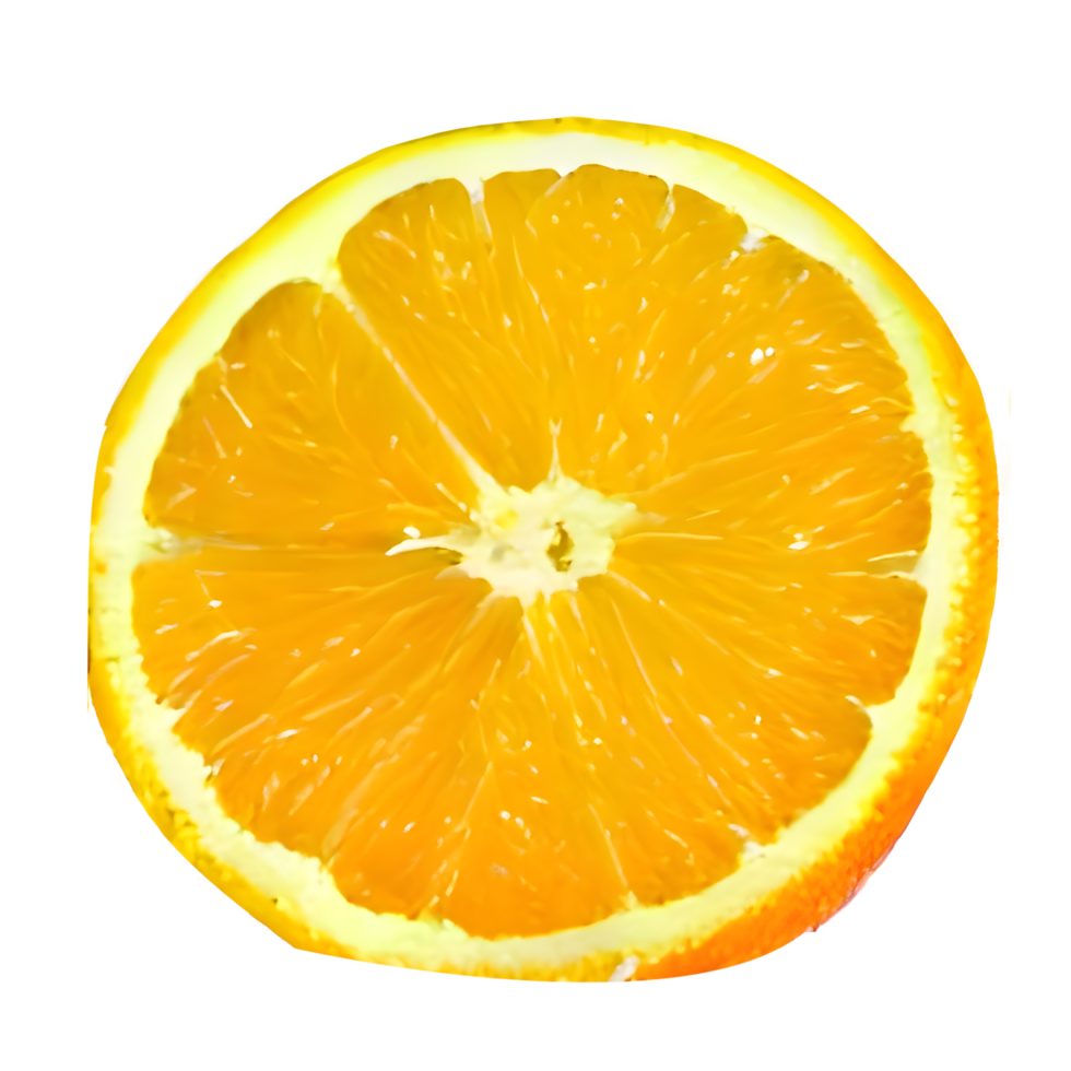 half cut orange. Orange slice. healthy food. clipping path png