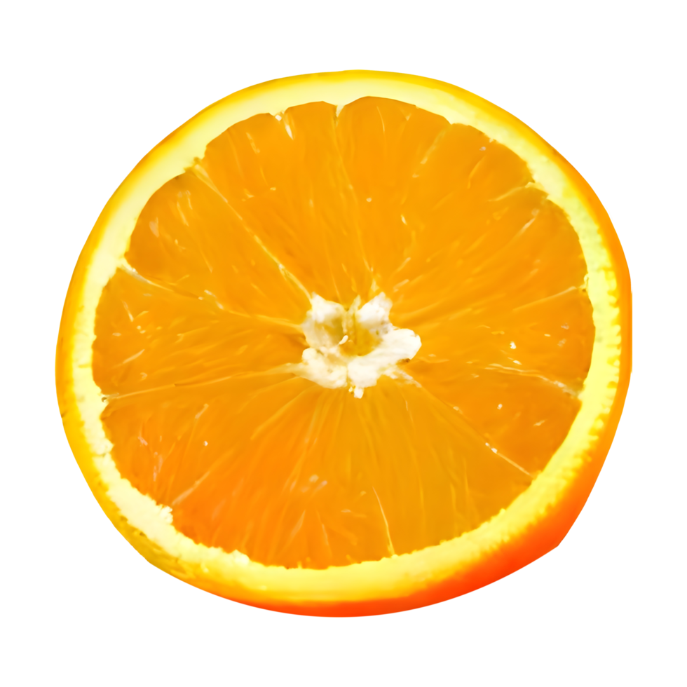 halb geschnitten orange. Orangenscheibe. gesundes Essen. Beschneidungspfad png