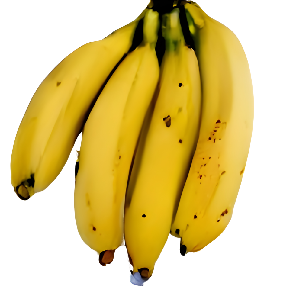 banana png com traçado de recorte e profundidade de campo total.