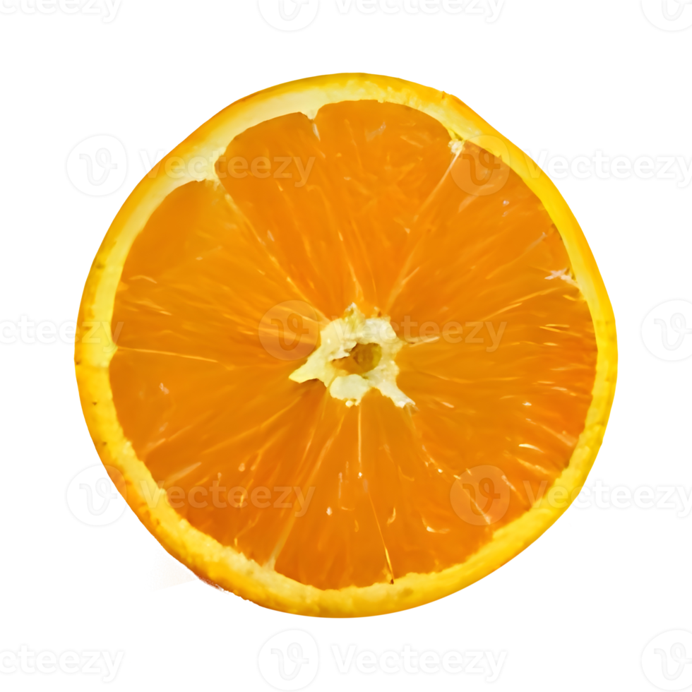 half cut orange. Orange slice. healthy food. clipping path png