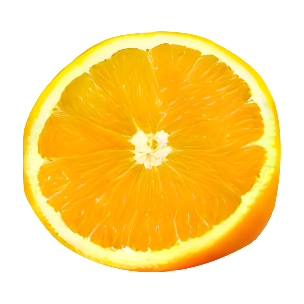 half cut orange. Orange slice. healthy food. clipping path png