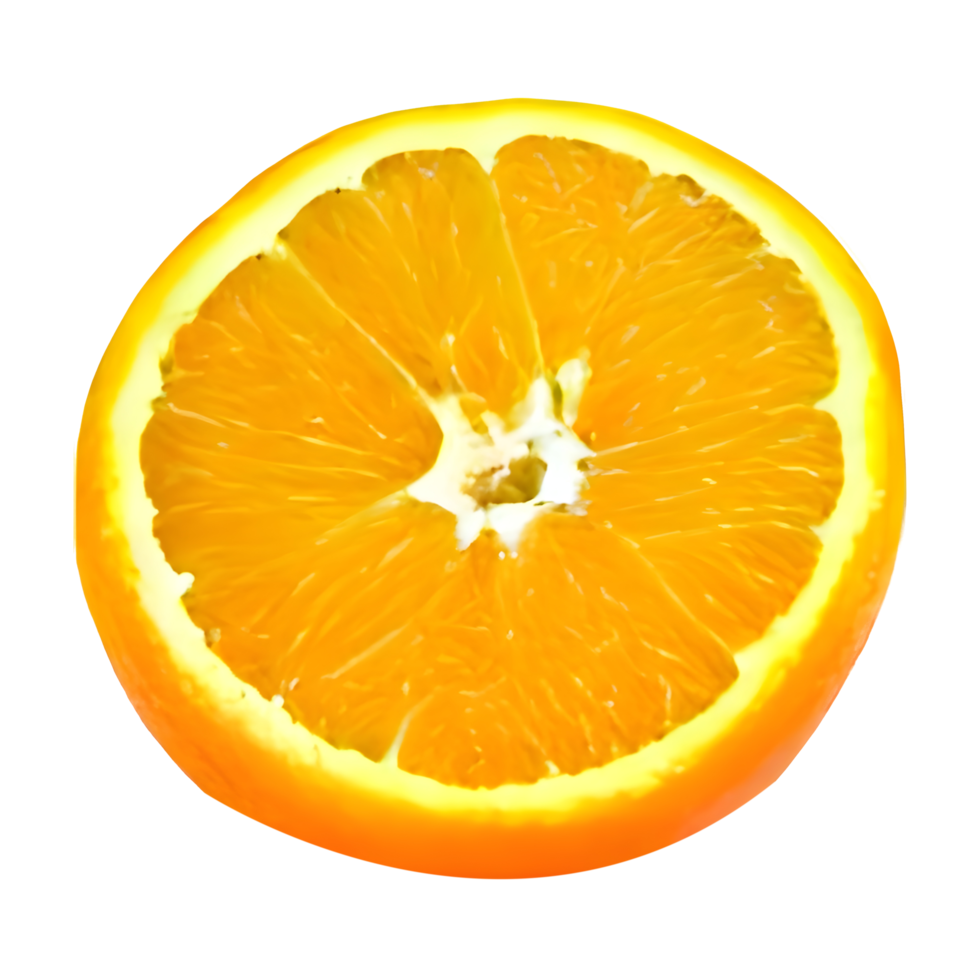 half cut orange. Orange slice. healthy food. clipping path png