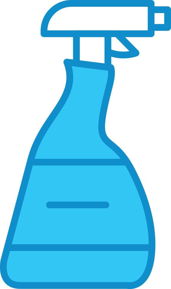 Cleaning Spray Line Filled Blue vector