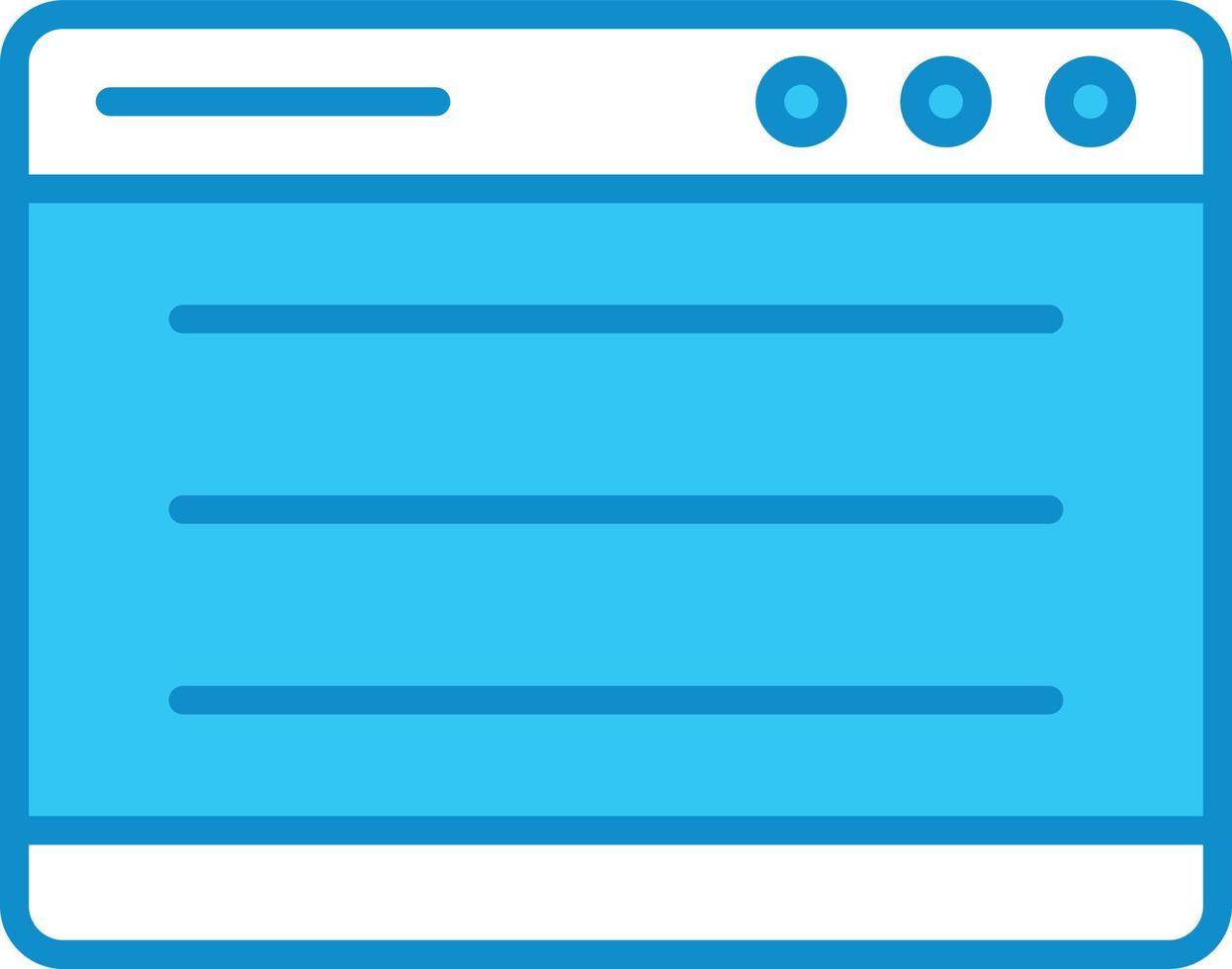 Browser Line Filled Blue vector