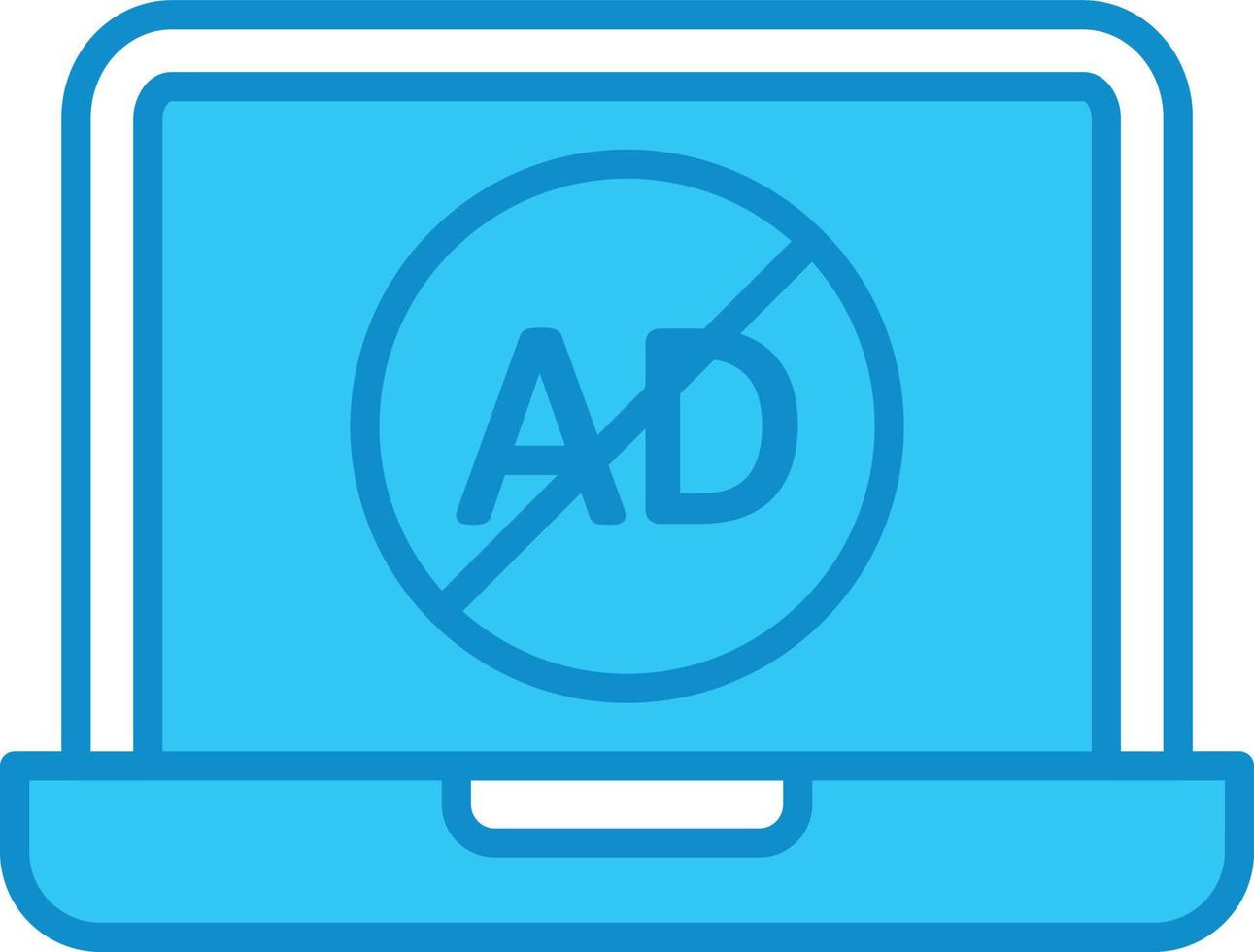 AD Block Line Filled Blue vector