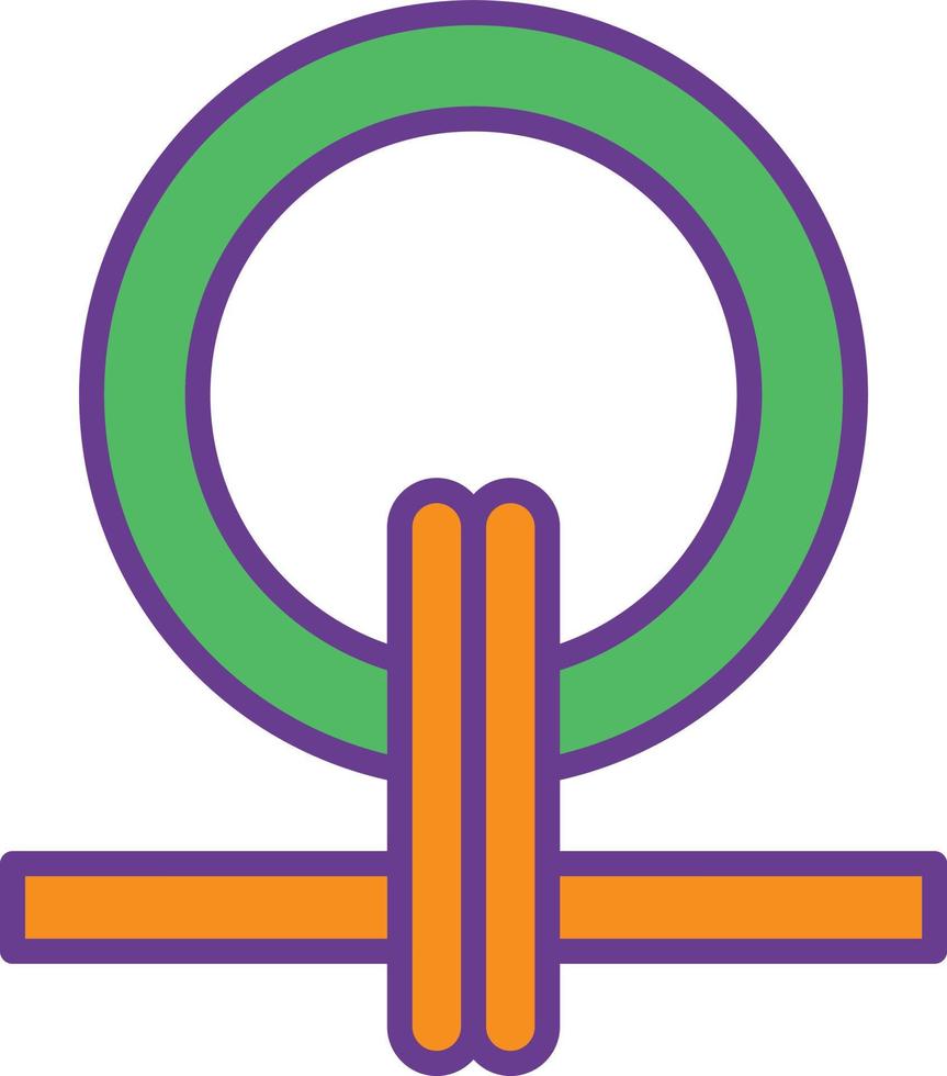 Shen Ring Line Filled Two Color vector