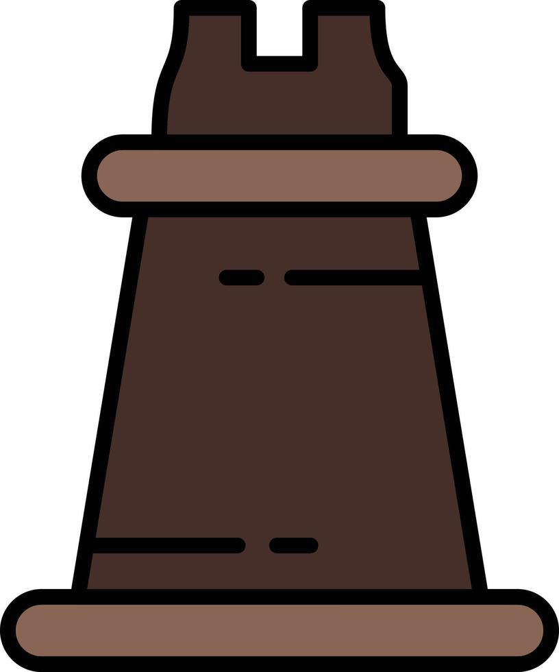 Chess Piece Line Filled vector