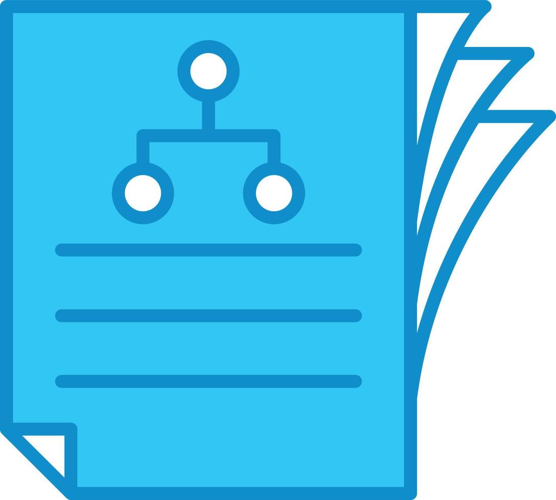 Project Line Filled Blue vector