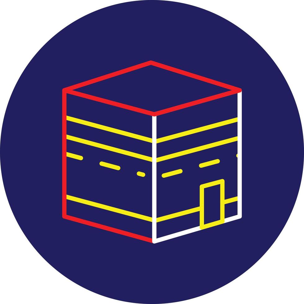Kaaba Line Multicolor vector