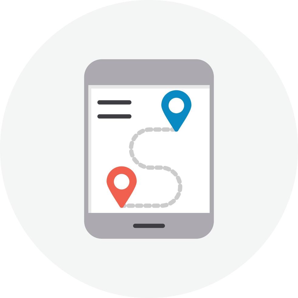 Gps Flat Circle vector