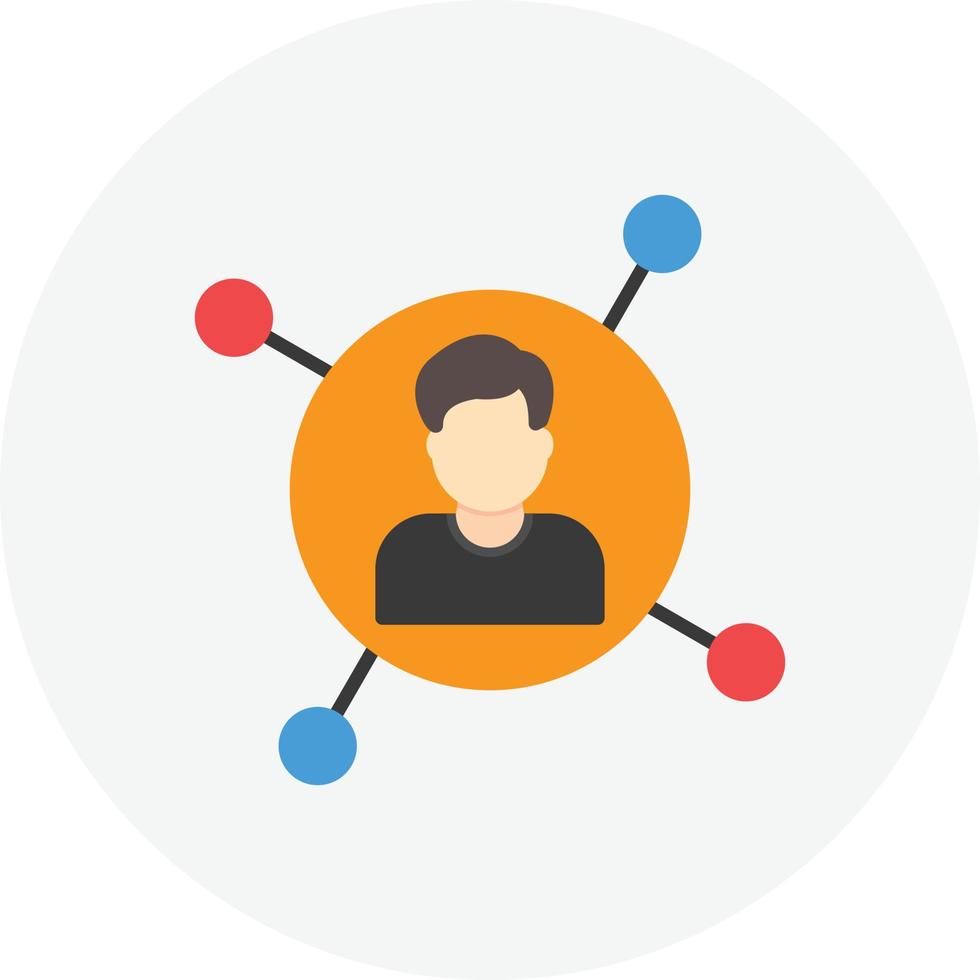 Personal Network Flat Circle vector