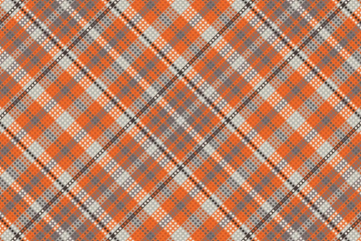 Tartan plaid pattern with texture and coffee color. Vector illustration.