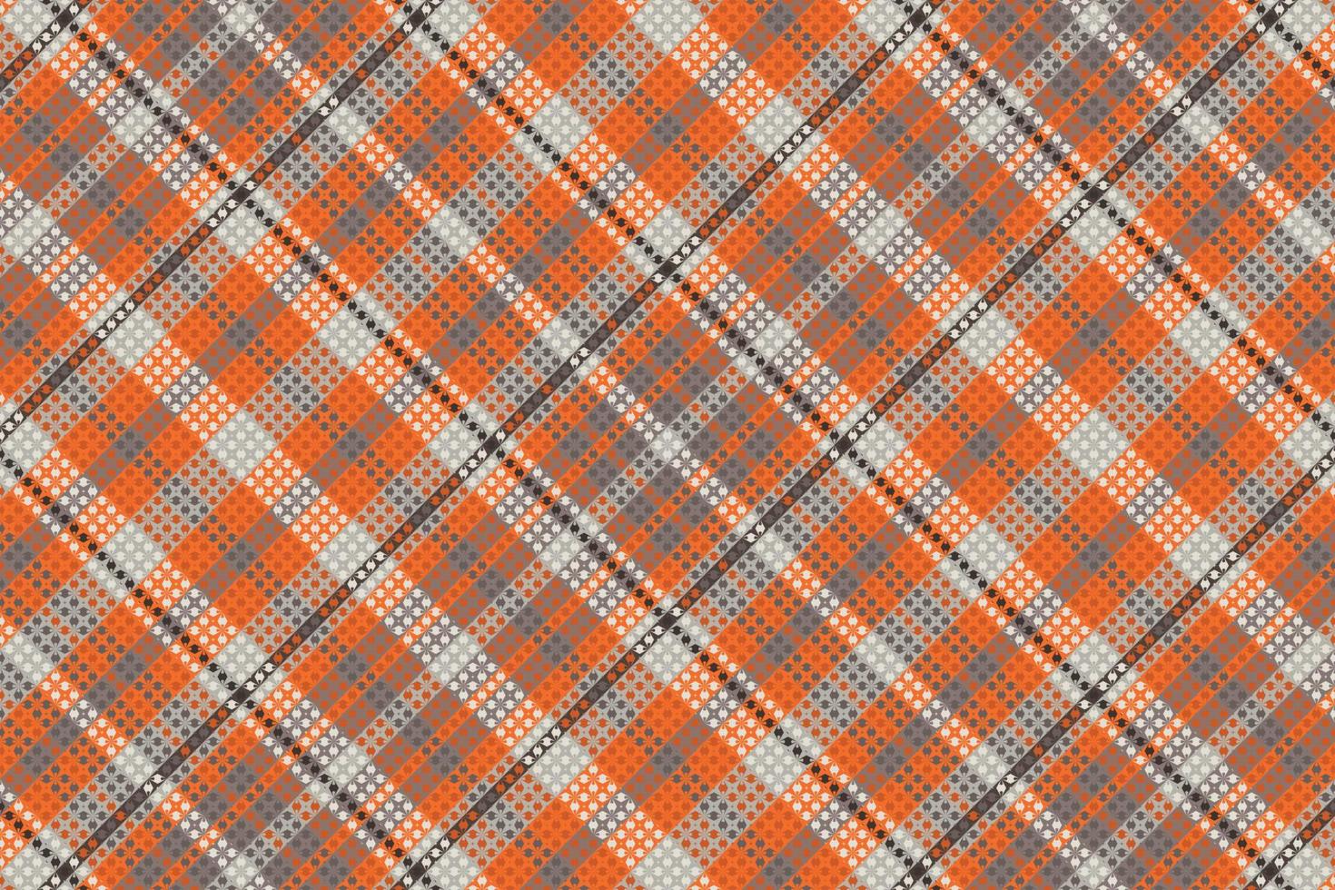 Tartan plaid pattern with texture and coffee color. Vector illustration.