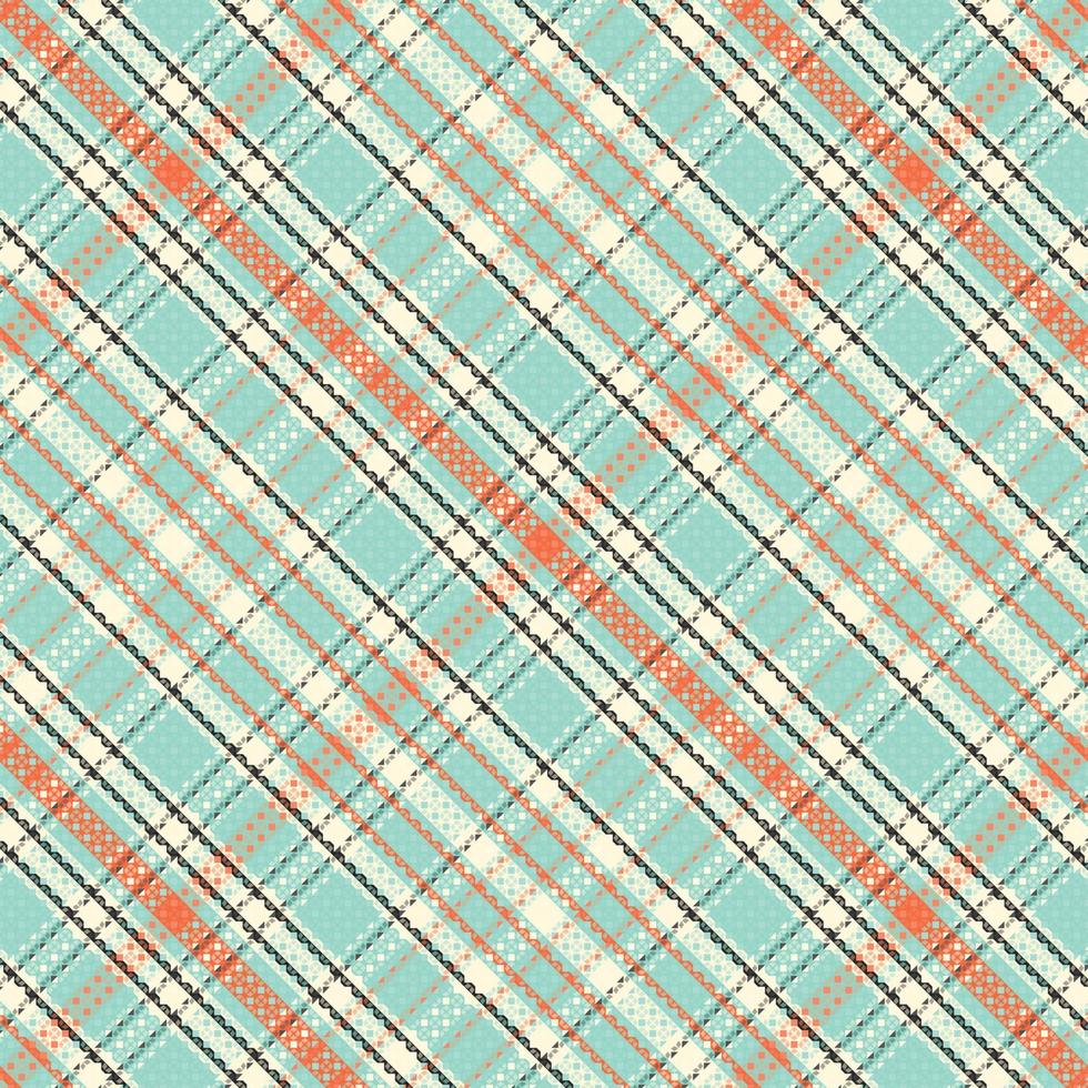 Tartan plaid pattern with texture and retro color. vector