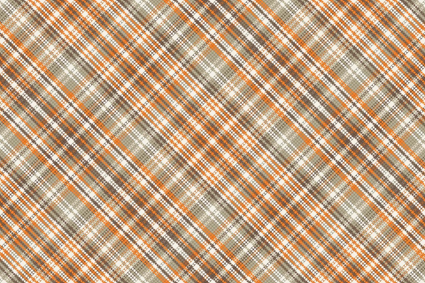 Tartan plaid pattern with texture and coffee color. vector